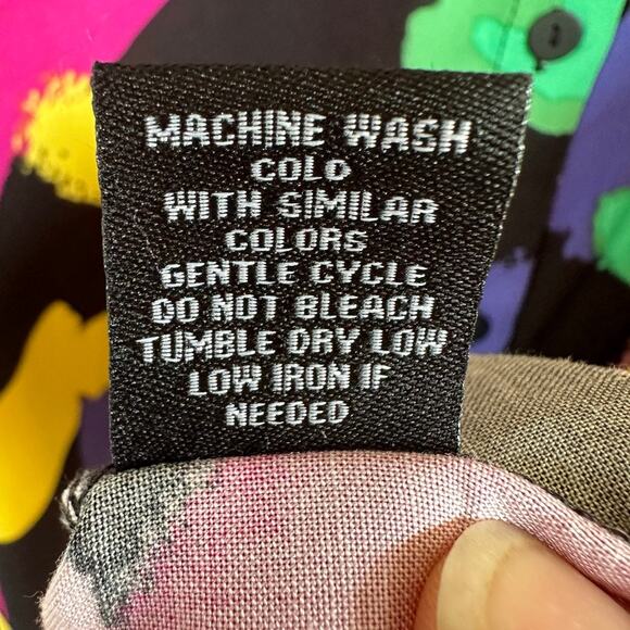 New Look Vintage 90s y2K Retro Shirt Long Sleeve Button Front Blouse Womens 1X - Picture 9 of 10